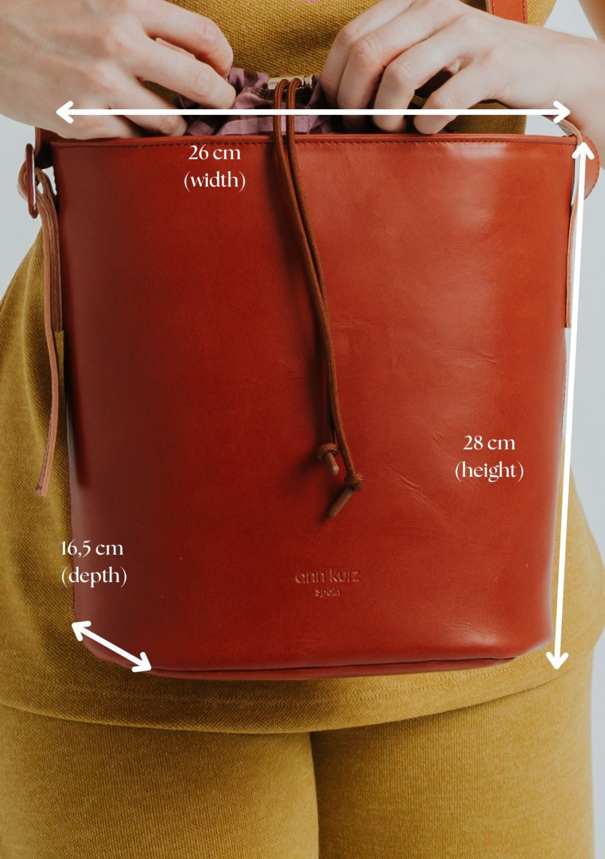 Bucket Bag - Nubuck Ruggine - ann kurz