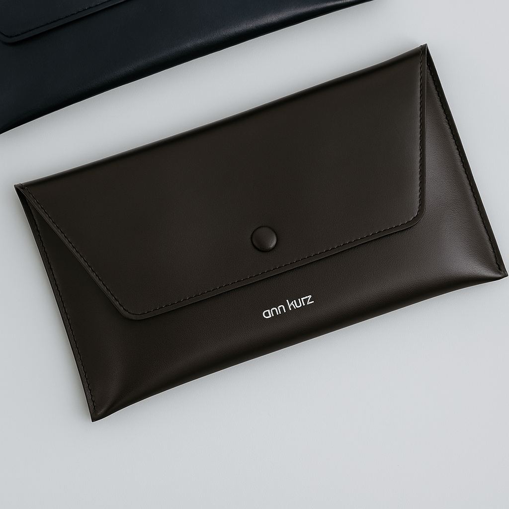 Pretty Envelope - Shiny Leather Moka - ann kurz