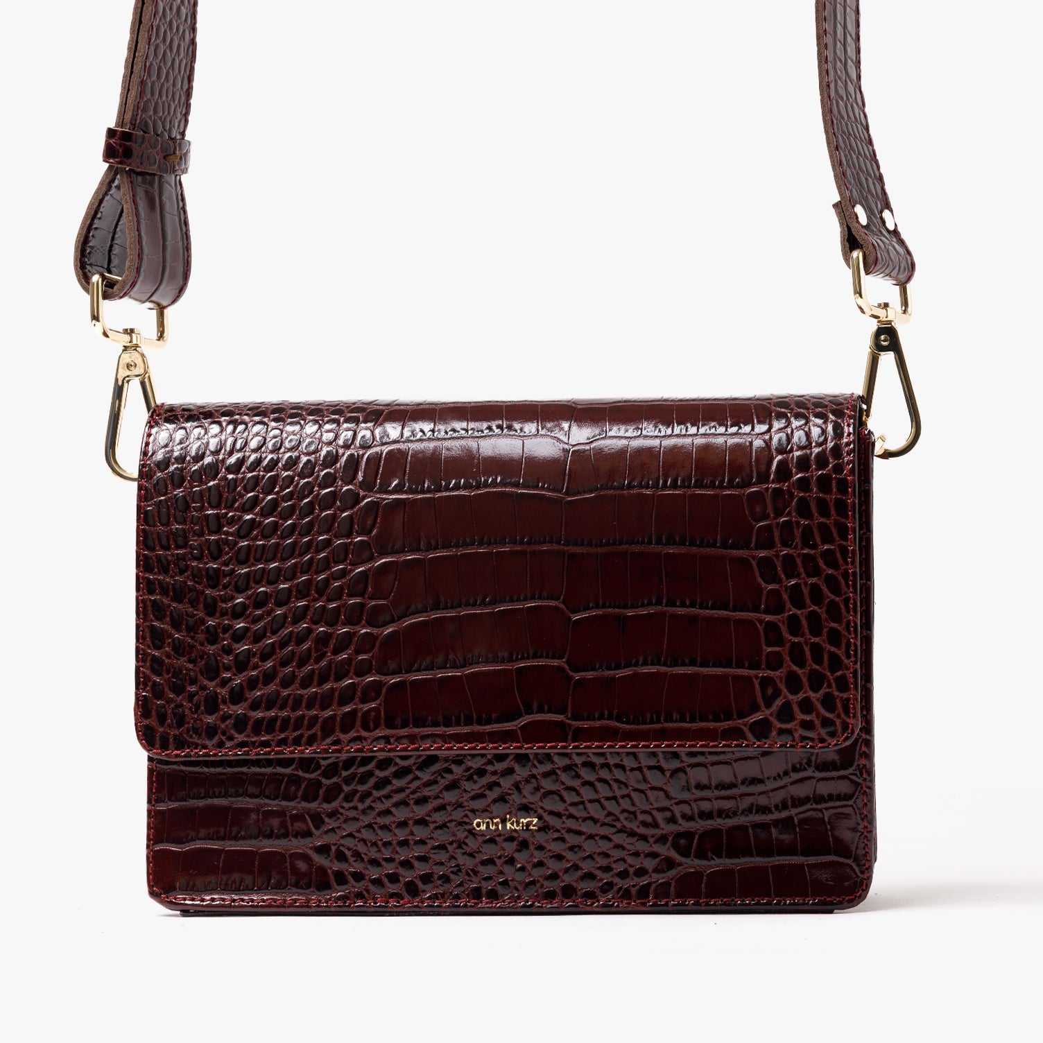 Crossbody Bag Brown Croc Shoulder Bag Delvaux Brown Crocodile