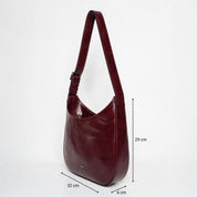 Versatile Hobo - Shiny Nappa Burgundy