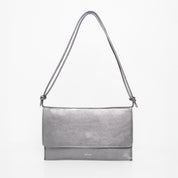 Thin Clutch - Metallic Dark Silver