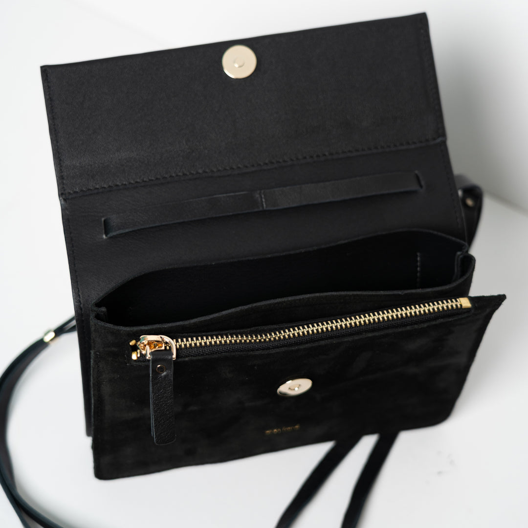 Phone Bag Medium - Nappa Suede Mix Black