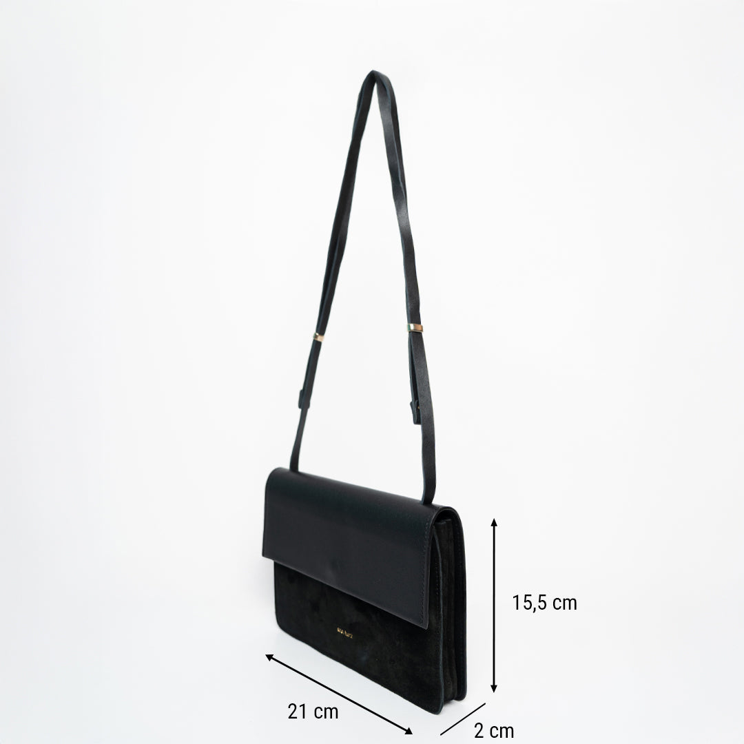 Phone Bag Medium - Nappa Suede Mix Black