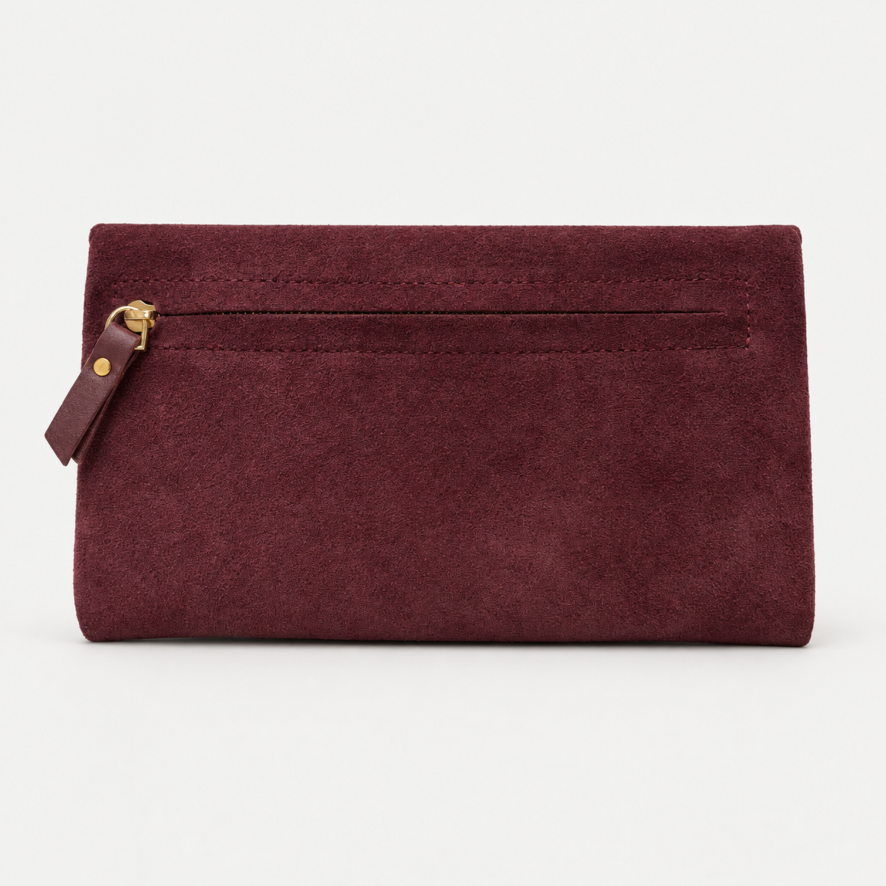 Envelope Wallet - Suede Burgundy