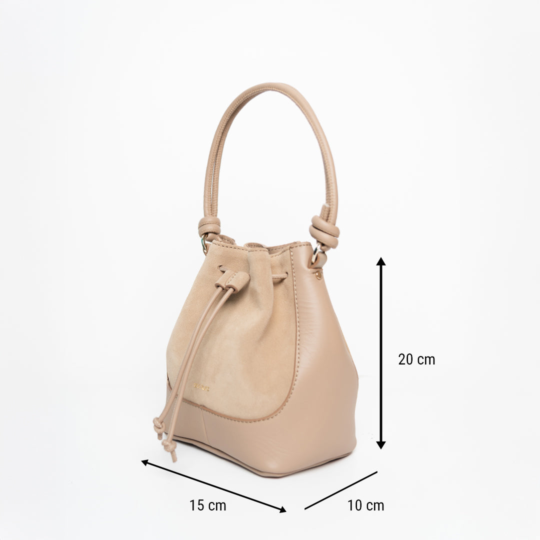 Mini Saku - Suede Mix Caramelo