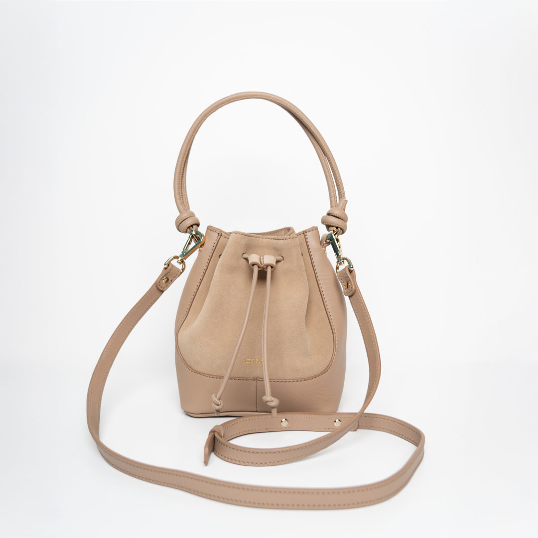 Mini Saku - Suede Mix Caramelo