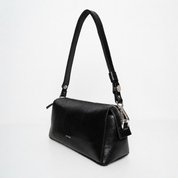 Light Shoulder - Shiny Nappa Black with Silver-Tone Details