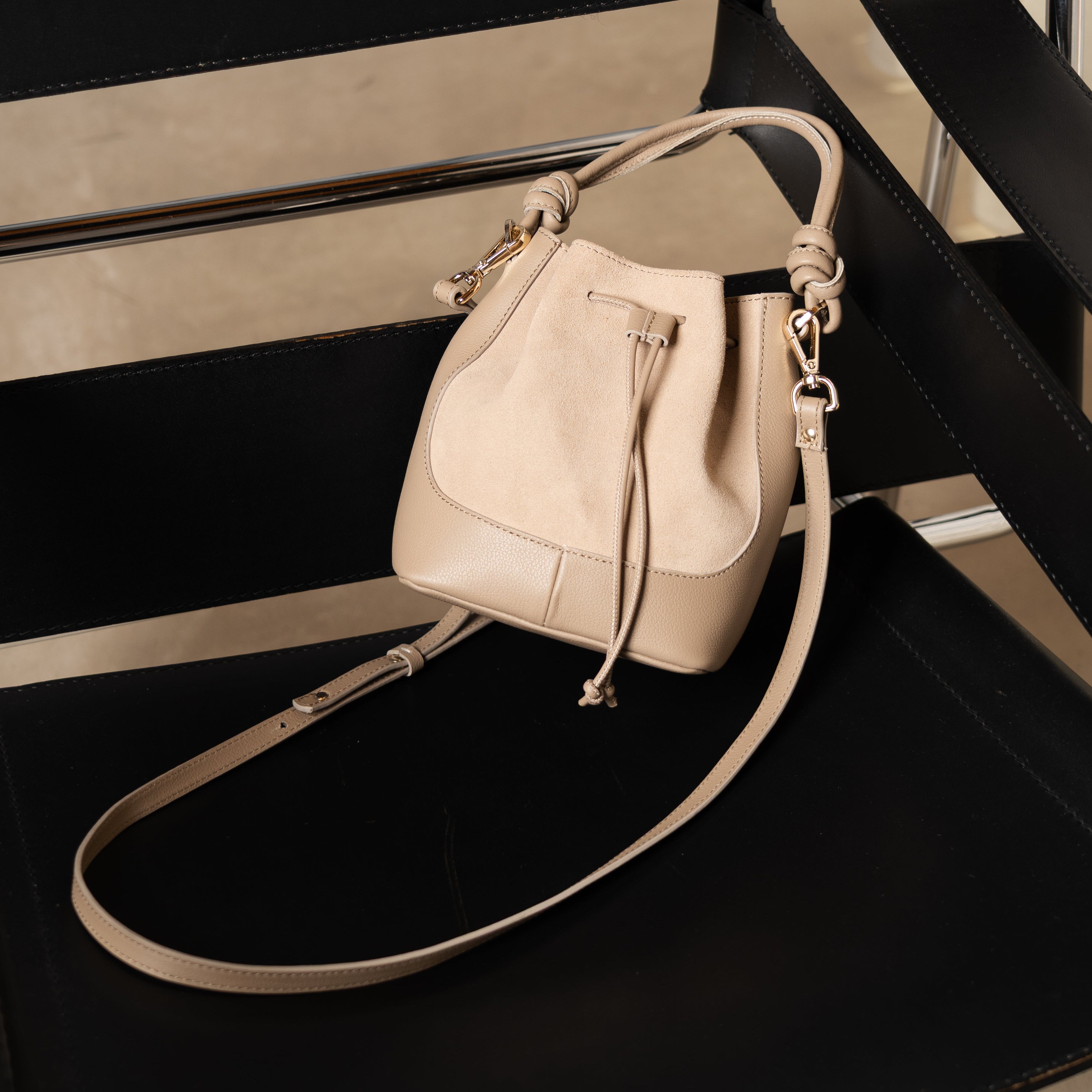 Mini Saku - Suede Mix Caramelo