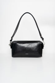 Light Shoulder - Shiny Nappa Black with Silver-Tone Details