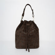 Saku - Suede Croco Print Moccha