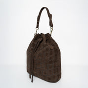 Saku - Suede Croco Print Moccha