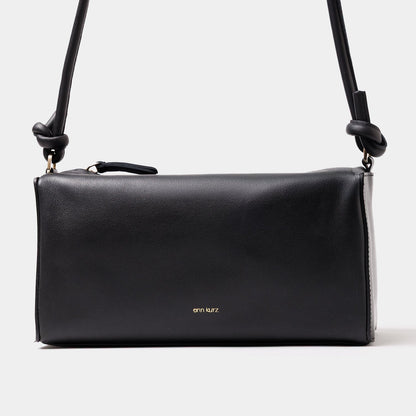 Baguette Shape Bag with Knots - Nappa Black - ann kurz
