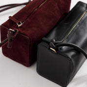 Baguette Shape Bag with Knots - Nappa Black - ann kurz