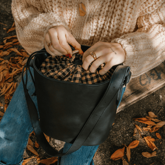 Bucket Bag - Nappa Black - ann kurz