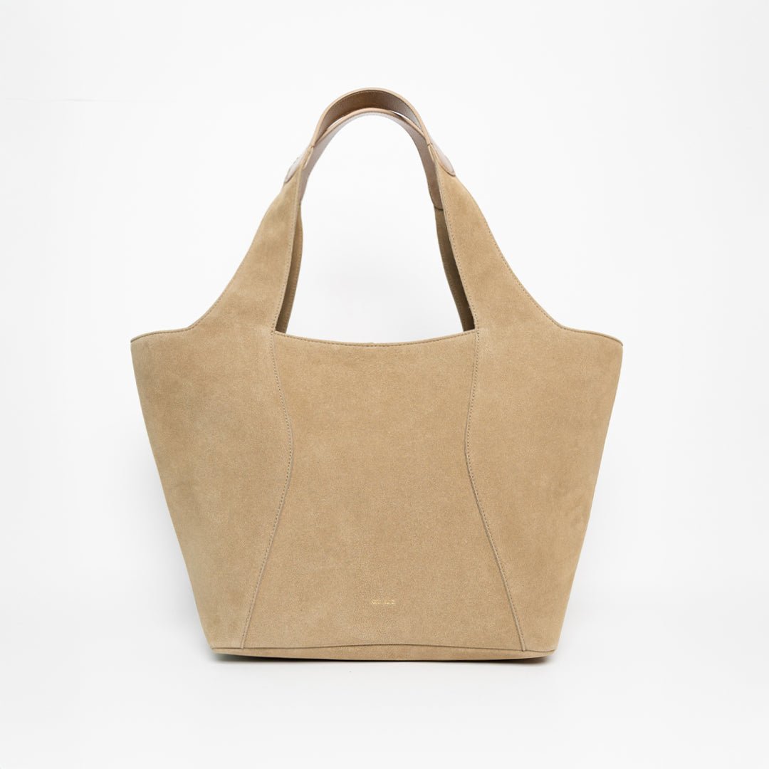 Carryall Shopper - Recycled Suede Taupe - ann kurz