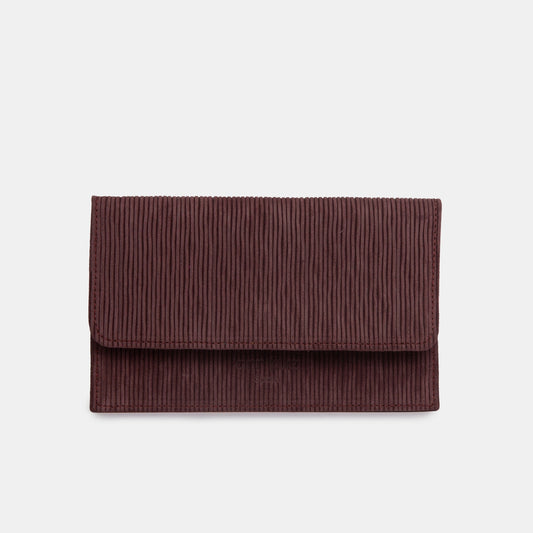 Compact Purse - Ruffle Wine - ann kurz