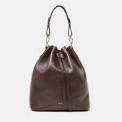 Convertible Saku Bucket Bag - Grained Leather Moka - ann kurz