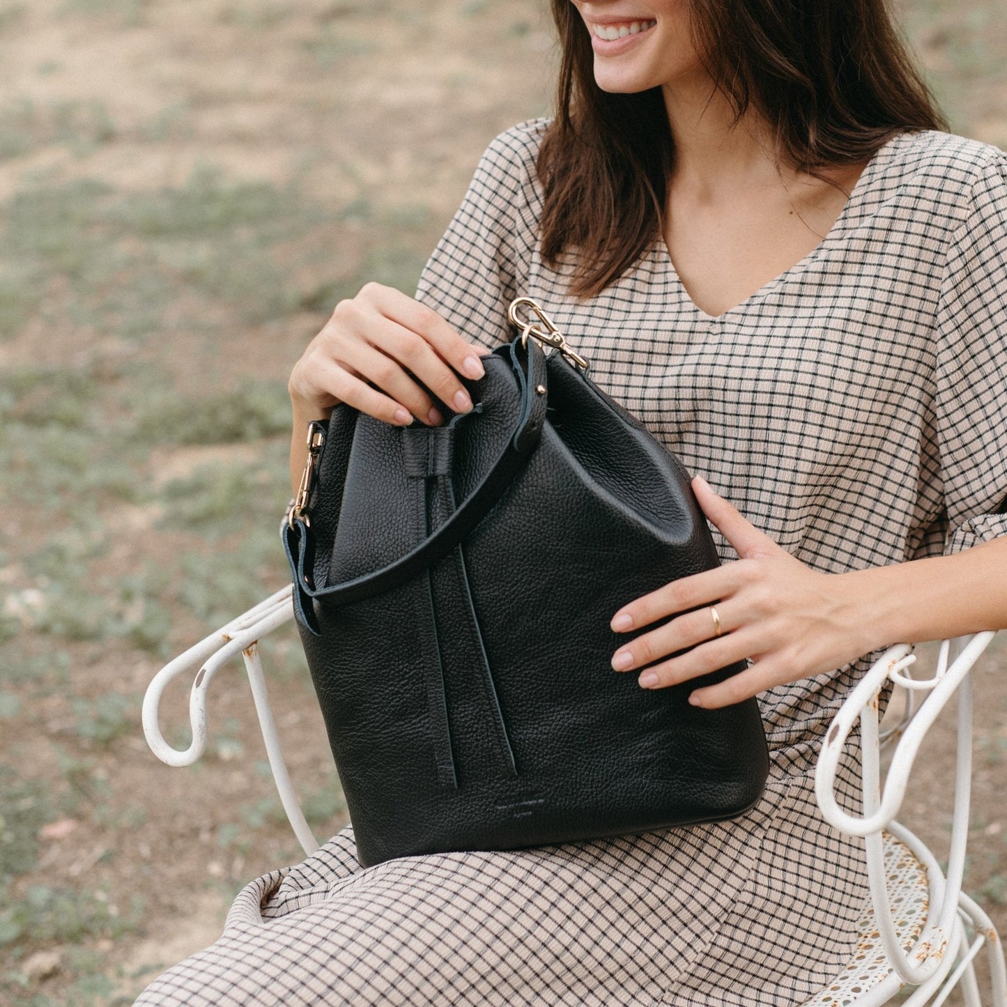 Convertible Saku Bucket Bag - Nappa Black - ann kurz