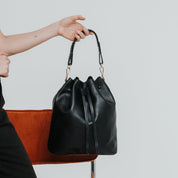 Convertible Saku Bucket Bag - Nappa Black - ann kurz