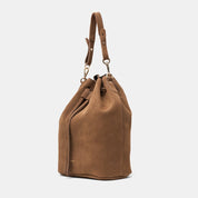 Convertible Saku Bucket Bag - Suede Fango - ann kurz