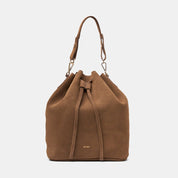 Convertible Saku Bucket Bag - Suede Fango - ann kurz