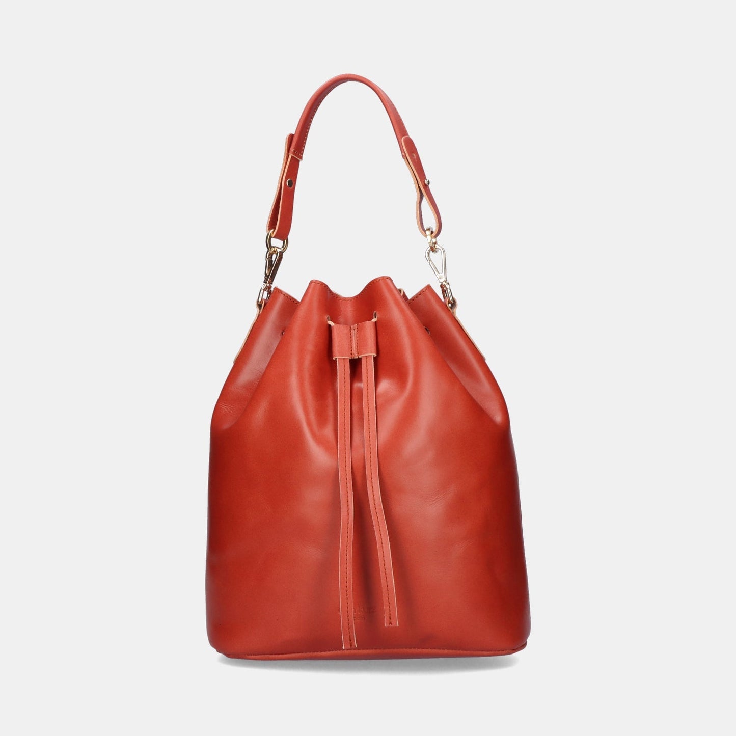 Convertible Saku Bucket Bag - Vegetable Tanned Smoky Amber - ann kurz