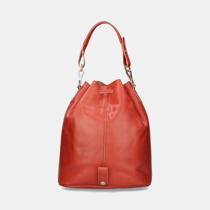 Convertible Saku Bucket Bag - Vegetable Tanned Smoky Amber - ann kurz