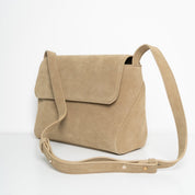 Crossbody - Recycled Suede Taupe - ann kurz