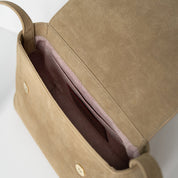 Crossbody - Recycled Suede Taupe - ann kurz