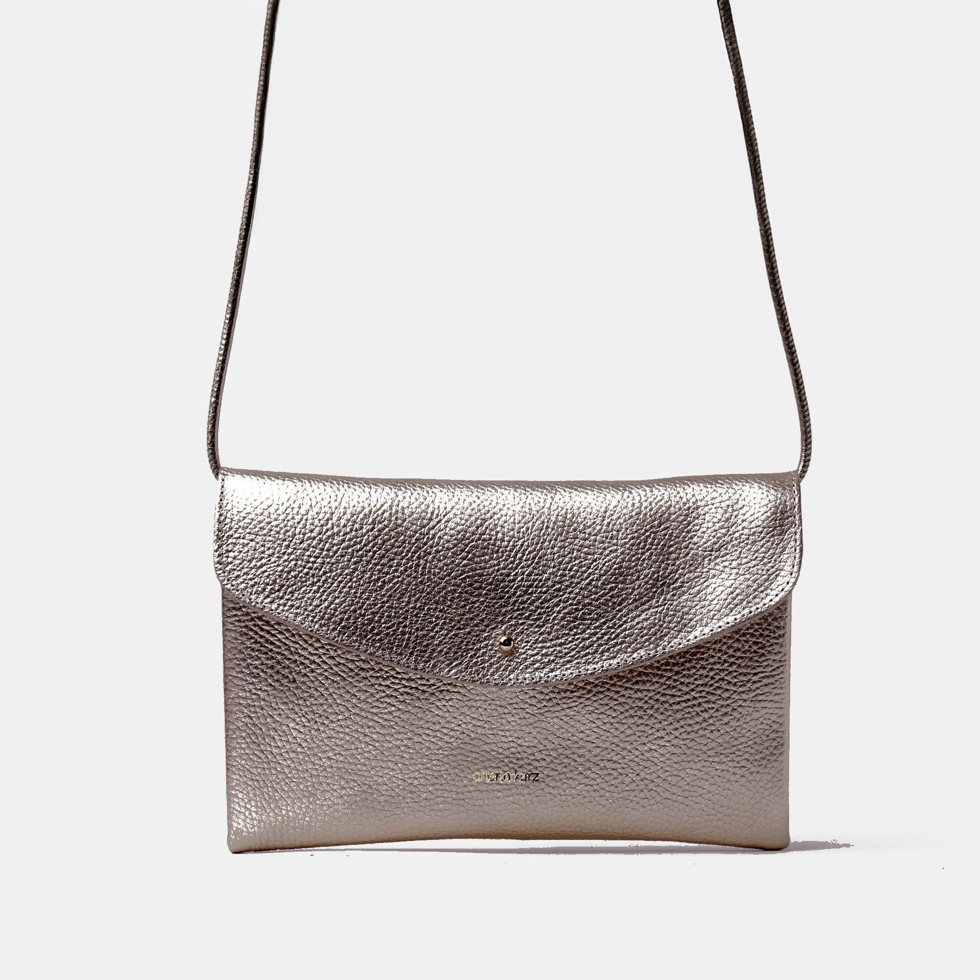 Cute Clutch - Metallic Metal Grey - ann kurz