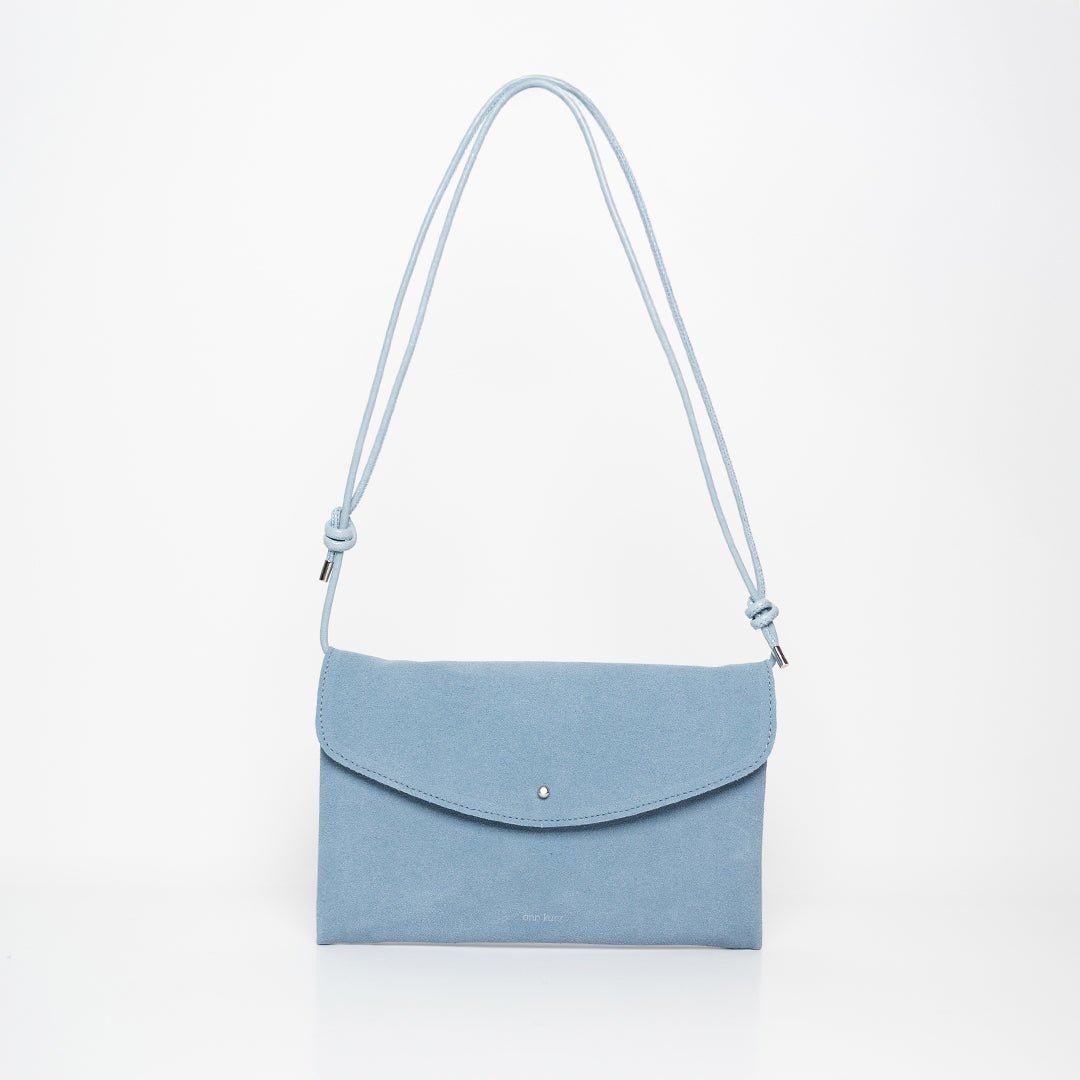 Cute Clutch - Recycled Suede Celeste - ann kurz