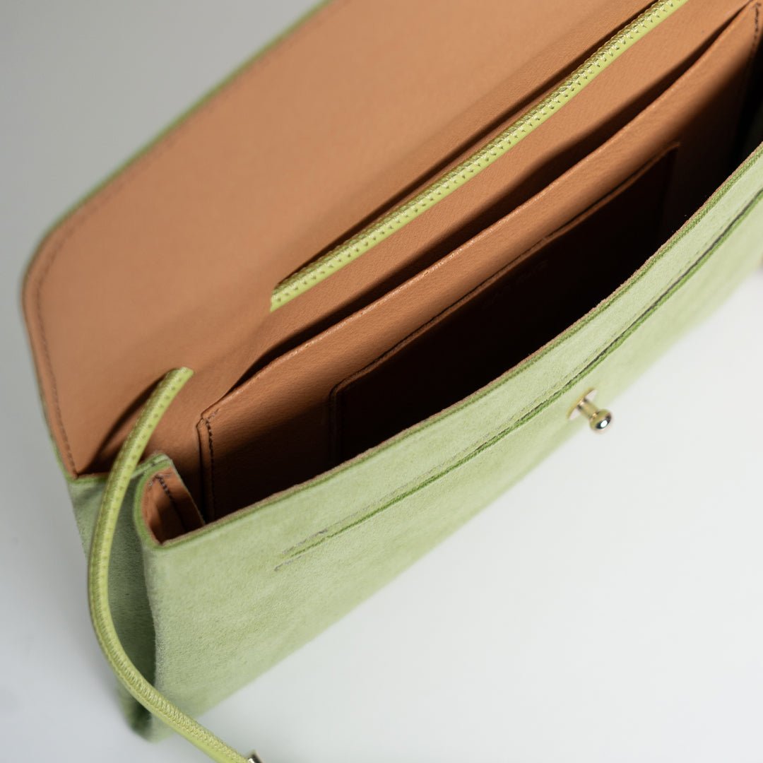 Cute Clutch - Recycled Suede Pistachio - ann kurz