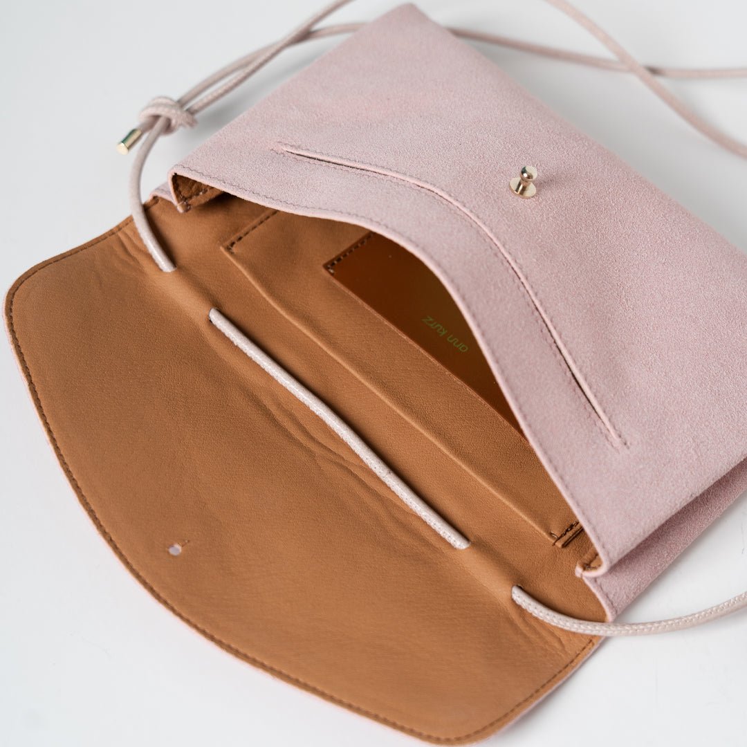 Cute Clutch - Recycled Suede Rosa - ann kurz