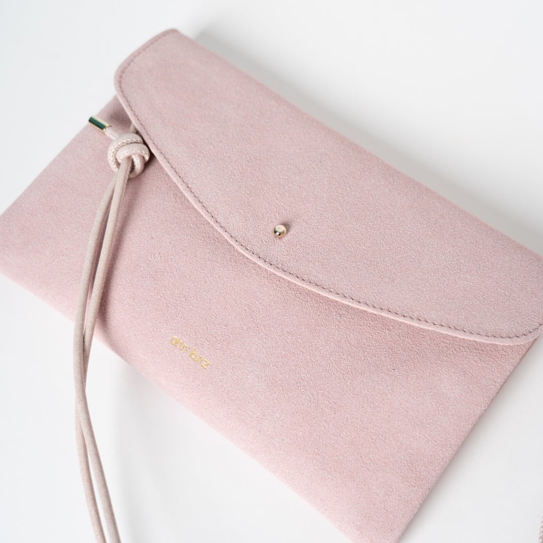 Cute Clutch - Recycled Suede Rosa - ann kurz