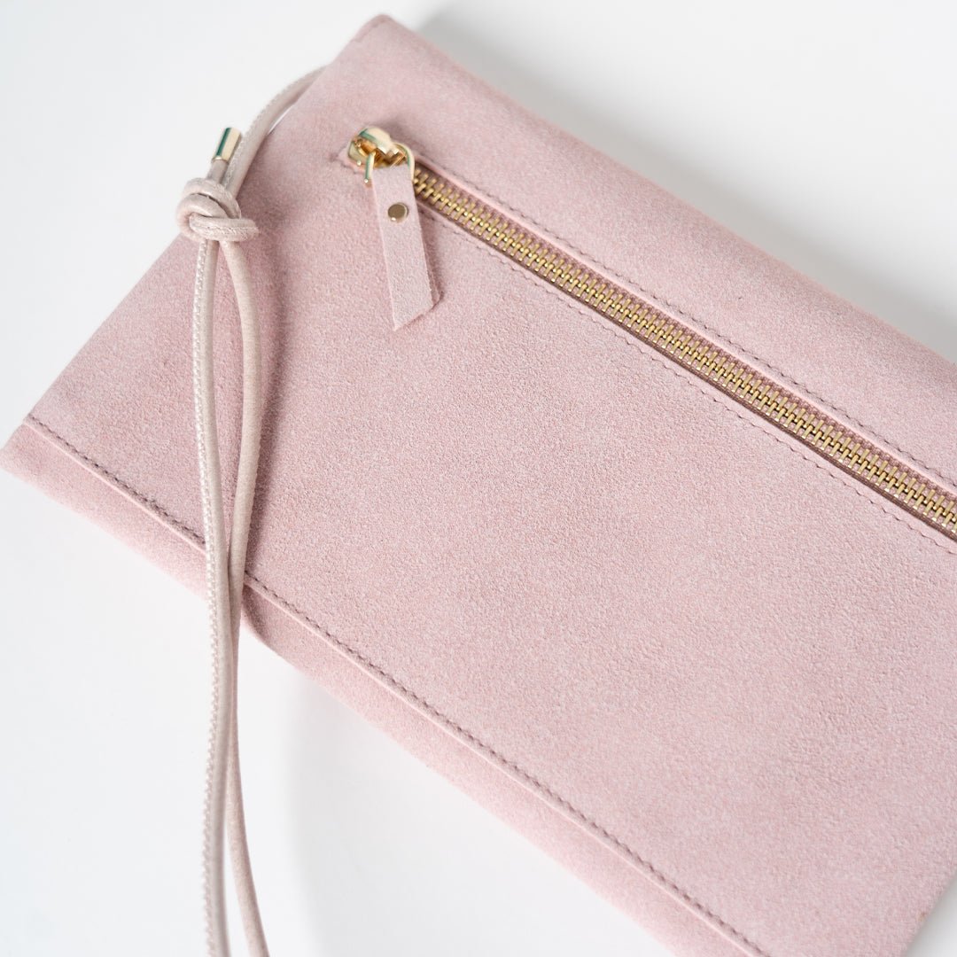 Cute Clutch - Recycled Suede Rosa - ann kurz