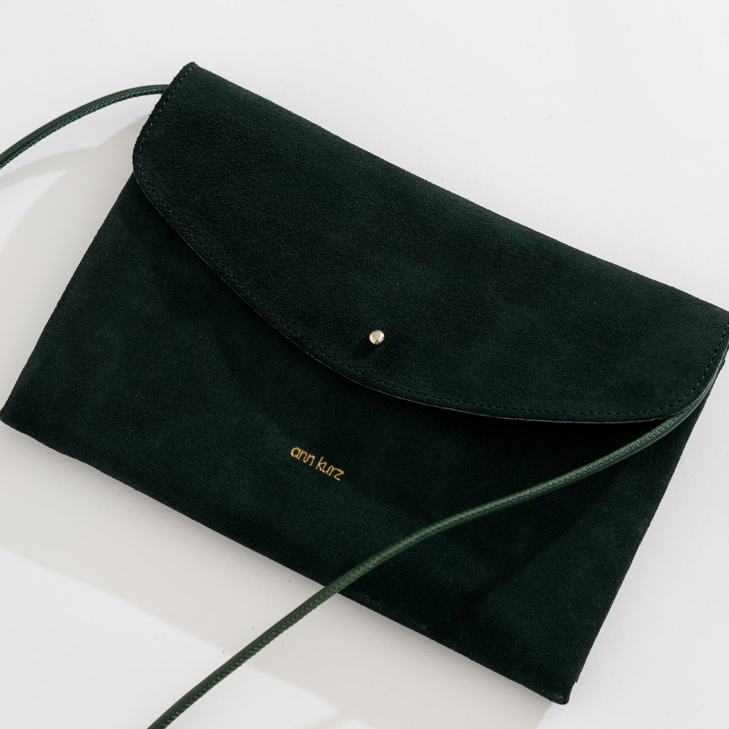 Cute Clutch - Suede Bottle green - ann kurz