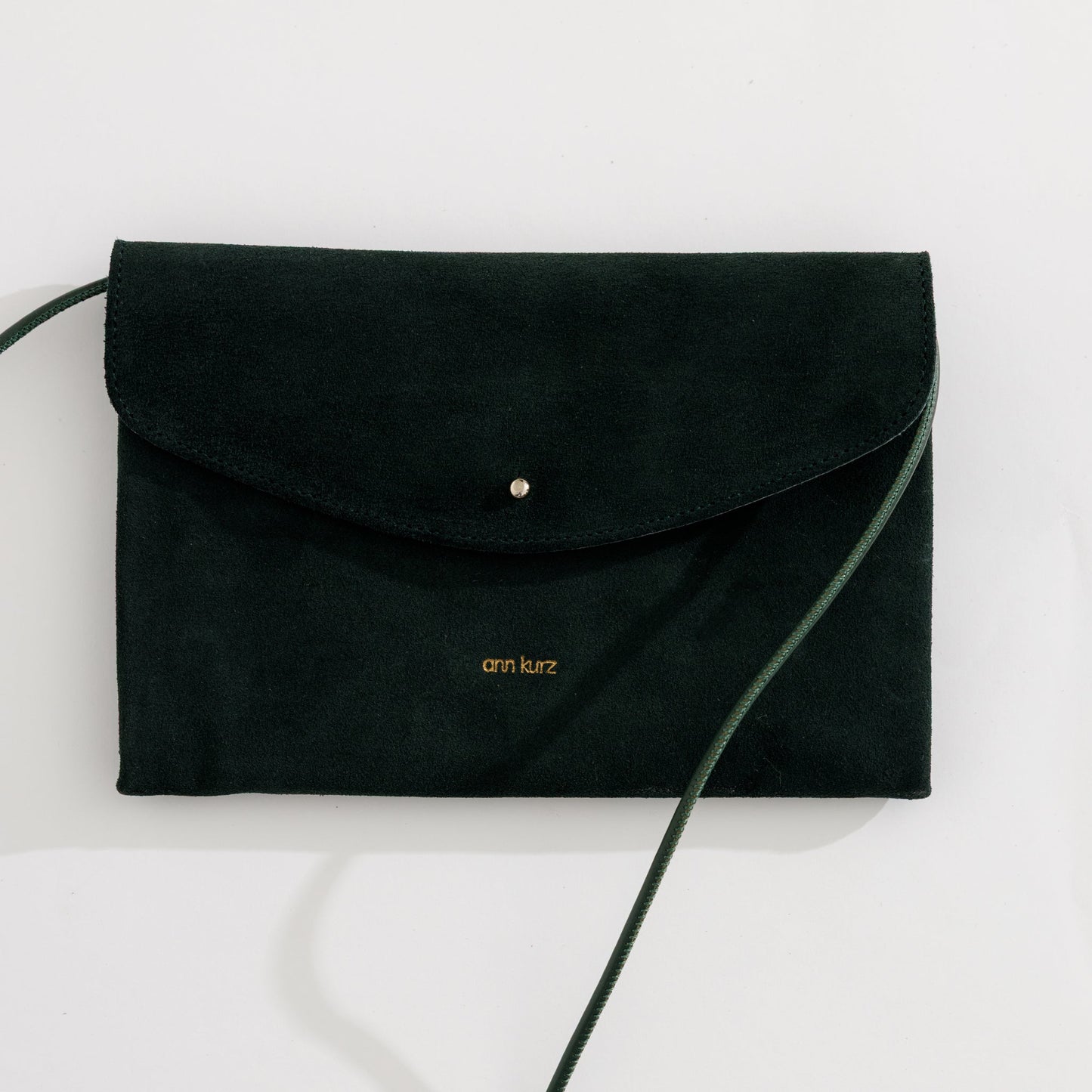 Cute Clutch - Suede Bottle green - ann kurz