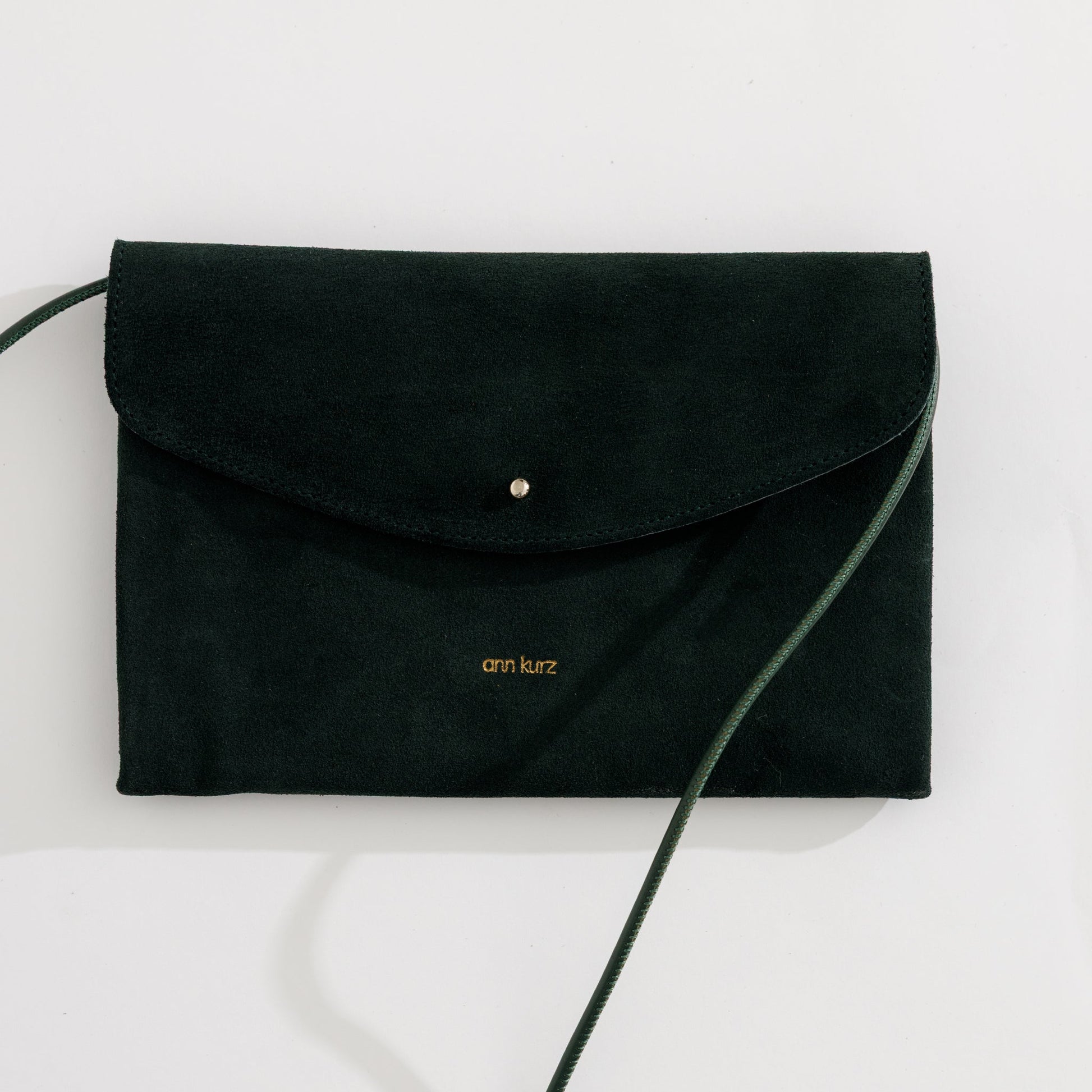 Cute Clutch - Suede Bottle green - ann kurz