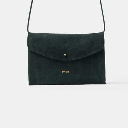 Cute Clutch - Suede Bottle green - ann kurz