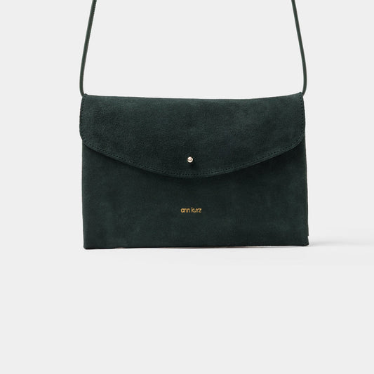 Cute Clutch - Suede Bottle green - ann kurz