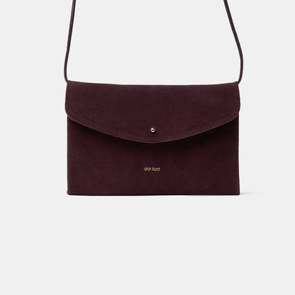 Cute Clutch - Suede Burgundy - ann kurz