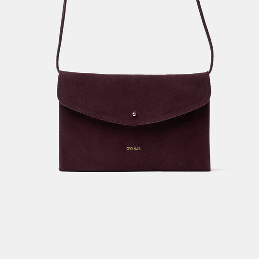 Cute Clutch - Suede Burgundy - ann kurz