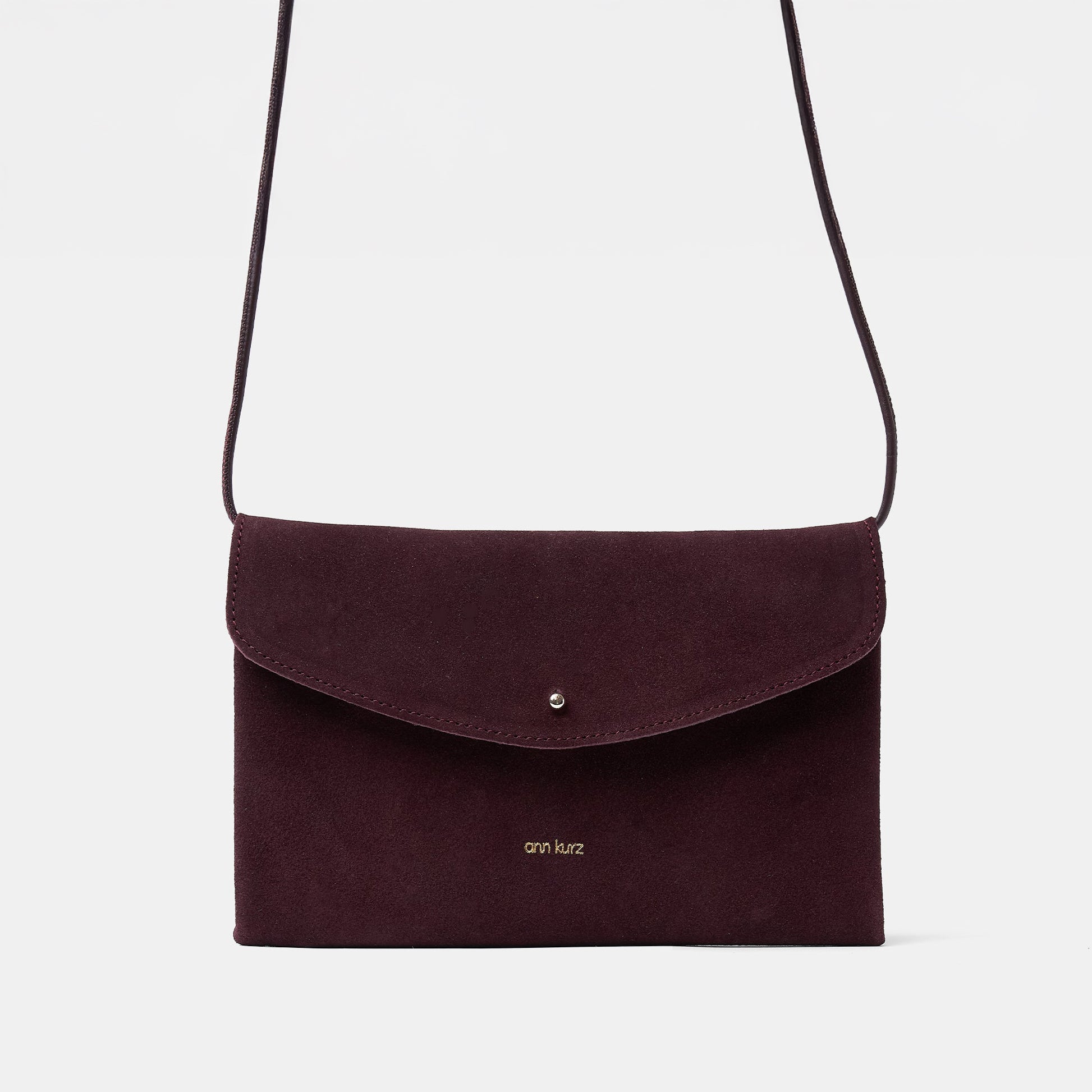 Cute Clutch - Suede Burgundy - ann kurz