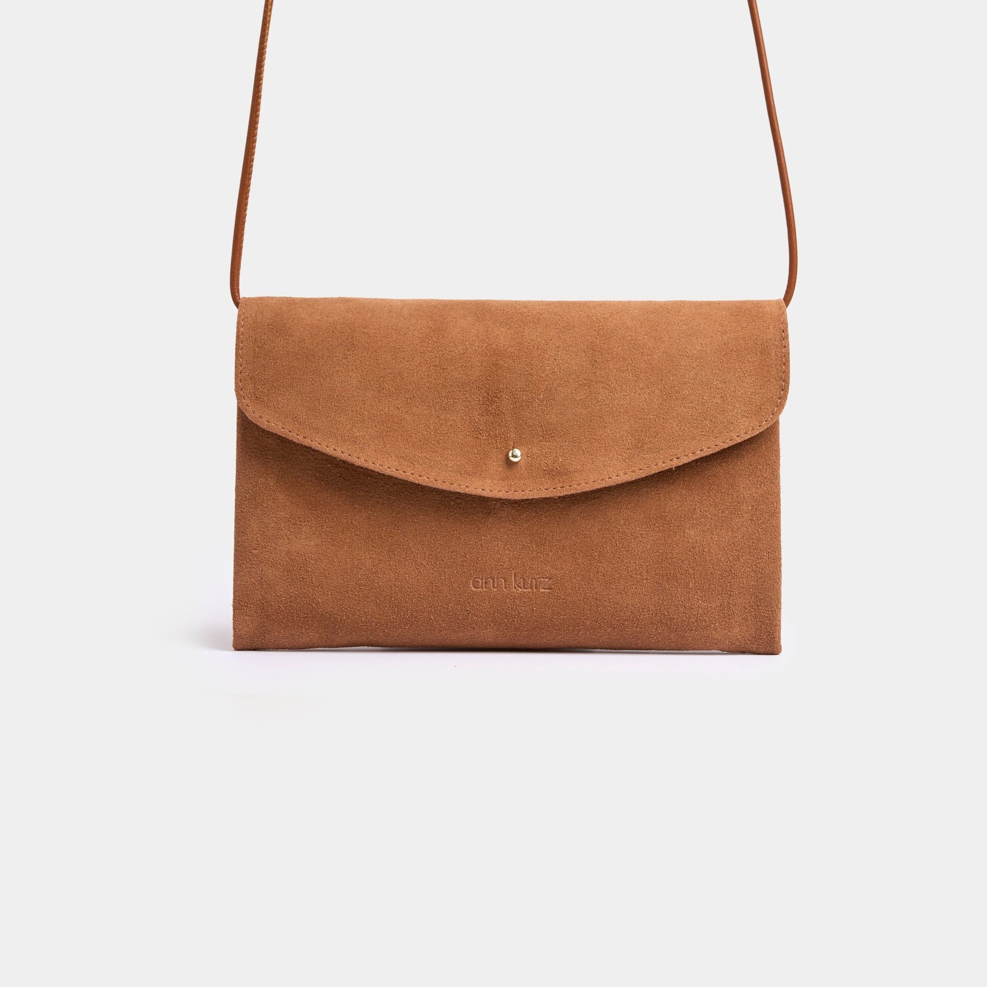 Cute Clutch - Suede Dark Nude - ann kurz