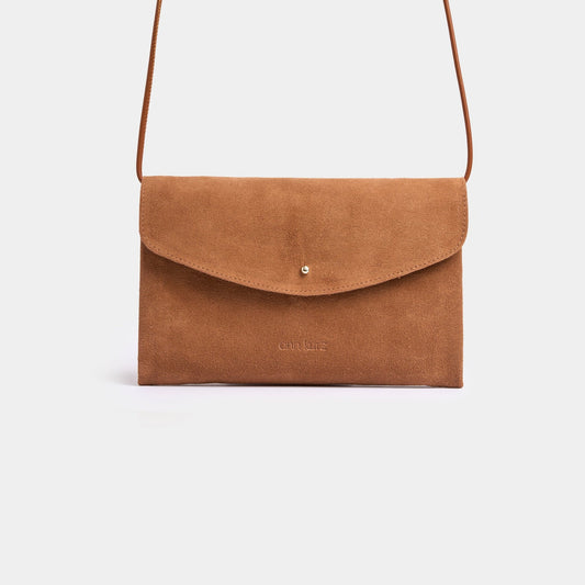 Cute Clutch - Suede Dark Nude - ann kurz