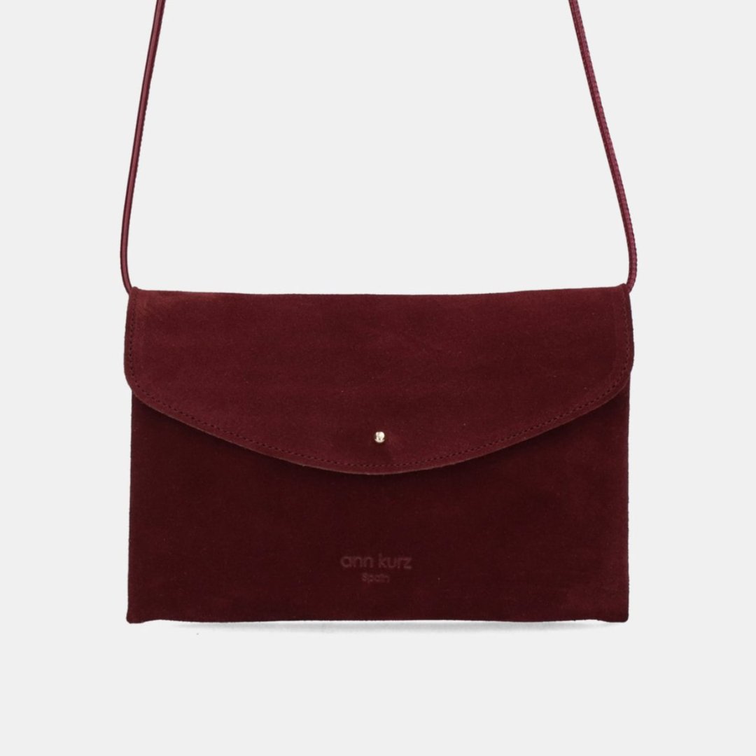 Cute Clutch - Suede Maroon - ann kurz