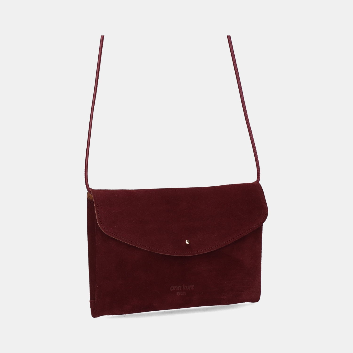 Cute Clutch - Suede Maroon - ann kurz