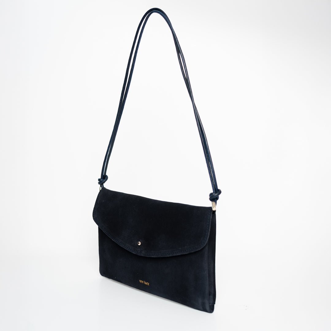 Cute Clutch - Suede Navy - ann kurz