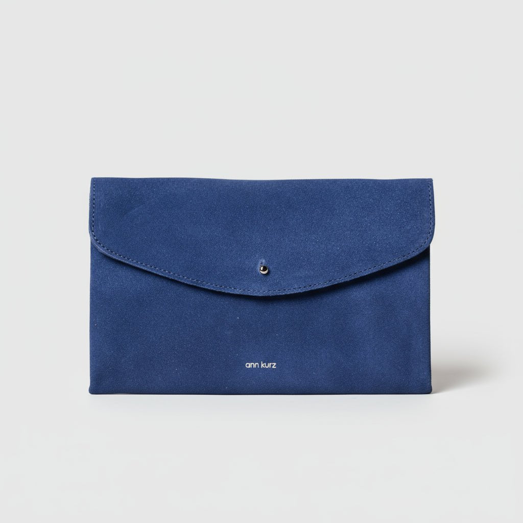 Cute Clutch - Suede Purple Blue - ann kurz