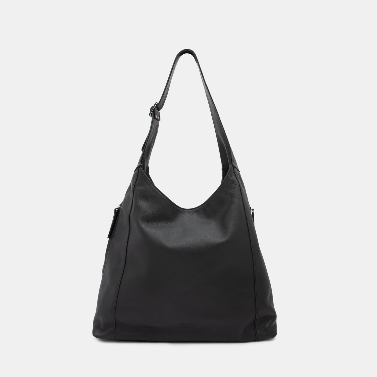 Double Zip Hobo Bag - Nappa Black - ann kurz